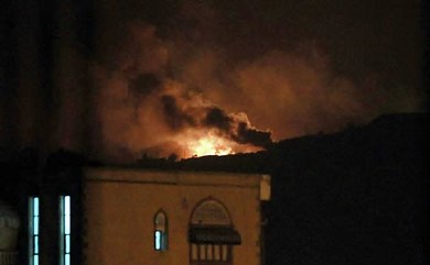 آثار القصف الأمريكي البريطانيفي اليمن