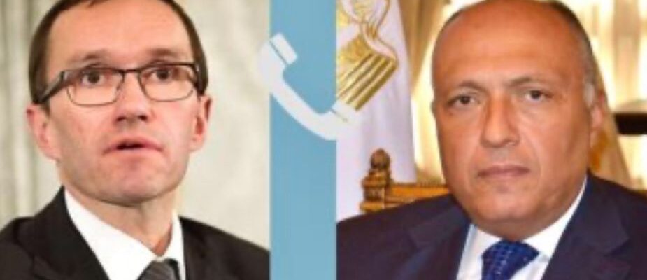 وزير الخارجية يناقش توجيه المساعدات إلى غزة