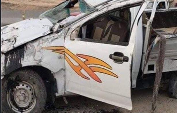 مصرع شخص نتيجة لحادث تصادم سيارتين في الطريق الصحراوي الشرقي بمحافظة سوهاج