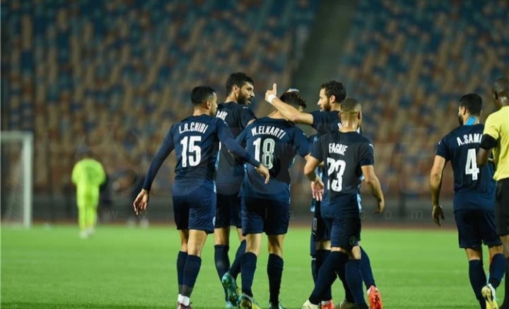 احتفال بيراميدز في دوري الأبطال 