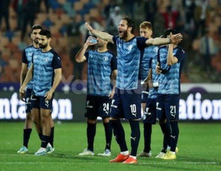 احتفال بيراميدز في دوري الأبطال 