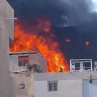 حريق مصنع في العاشر من رمضان